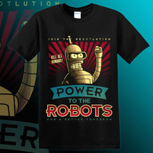 Cargar imagen en el visor de la galería, POLERA SERIE - POWER TO THE ROBOTS