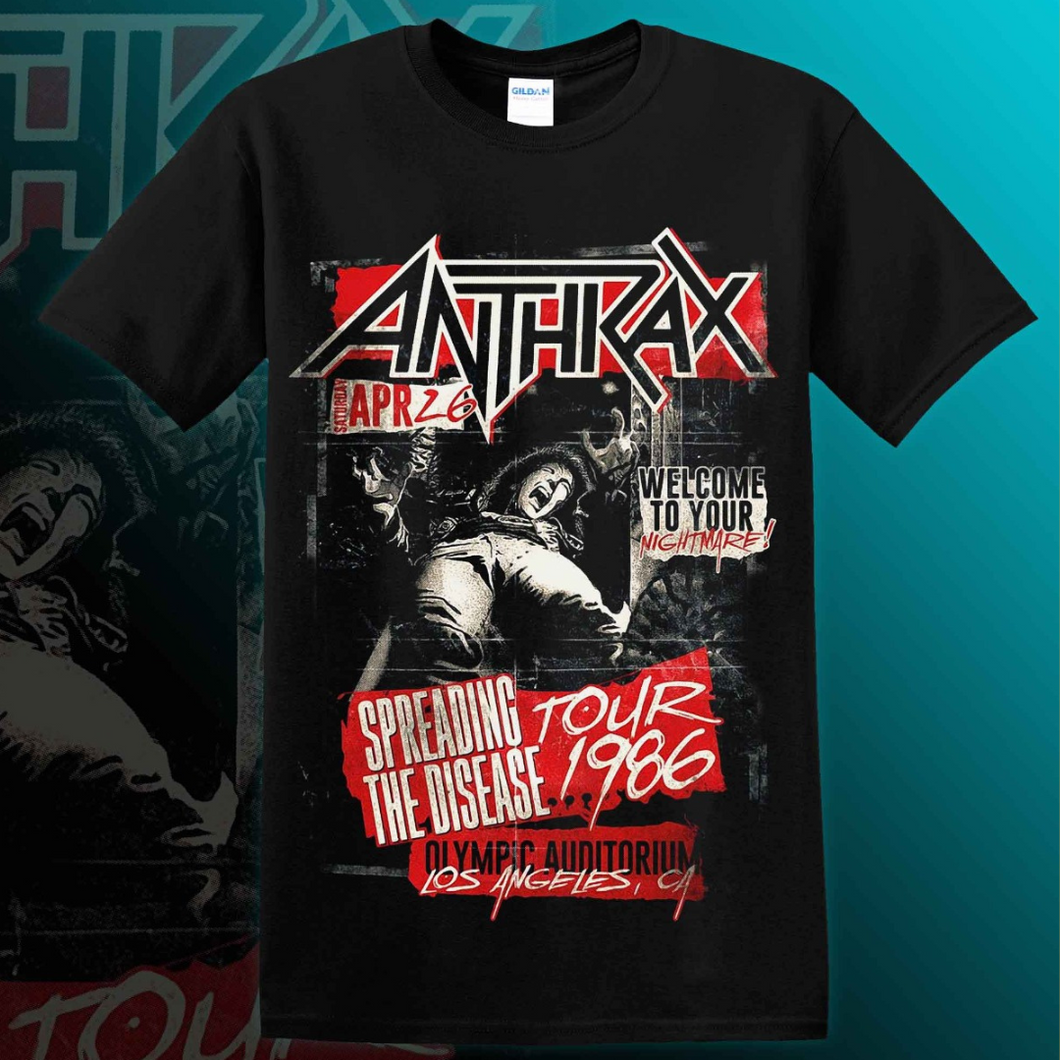 POLERA ANTHRAX - SPREADING THE DISEASE TOUR 1986