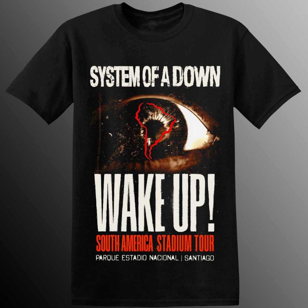 POLERA SYSTEM OF A DOWN - WAKE UP! (SOUTH AMERICA STADIUM TOUR)
