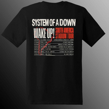 Cargar imagen en el visor de la galería, POLERA SYSTEM OF A DOWN - WAKE UP! (SOUTH AMERICA STADIUM TOUR)
