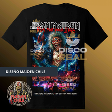 Cargar imagen en el visor de la galería, POLERA IRON MAIDEN - COMUNIDAD MAIDEN CHILE (MODELO 1)
