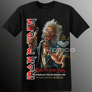 POLERA IRON MAIDEN - RUN FOR YOUR LIVES WORLD TOUR 2025 - 2026 (MODELO 2)