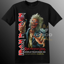 Cargar imagen en el visor de la galería, PACK POLERAS IRON MAIDEN - RUN FOR YOUR LIVES 2025 - 2026 (SOLO TALLAS UNISEX)

