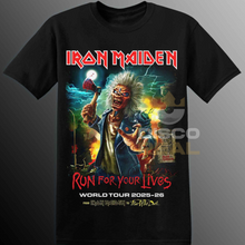 Cargar imagen en el visor de la galería, PACK POLERAS IRON MAIDEN - RUN FOR YOUR LIVES 2025 - 2026 (SOLO TALLAS UNISEX)
